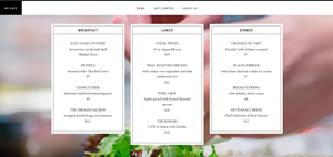 Website for local cafe
